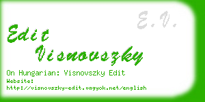 edit visnovszky business card